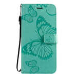 Housse Samsung Galaxy S20 Plus Papillons Géants à Lanière