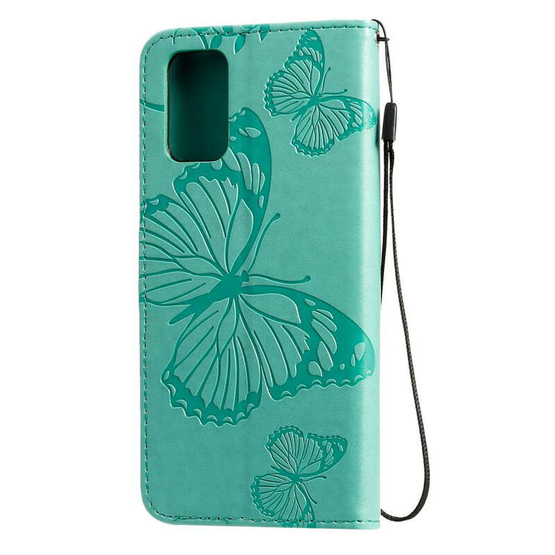 Housse Samsung Galaxy S20 Plus Papillons Géants à Lanière