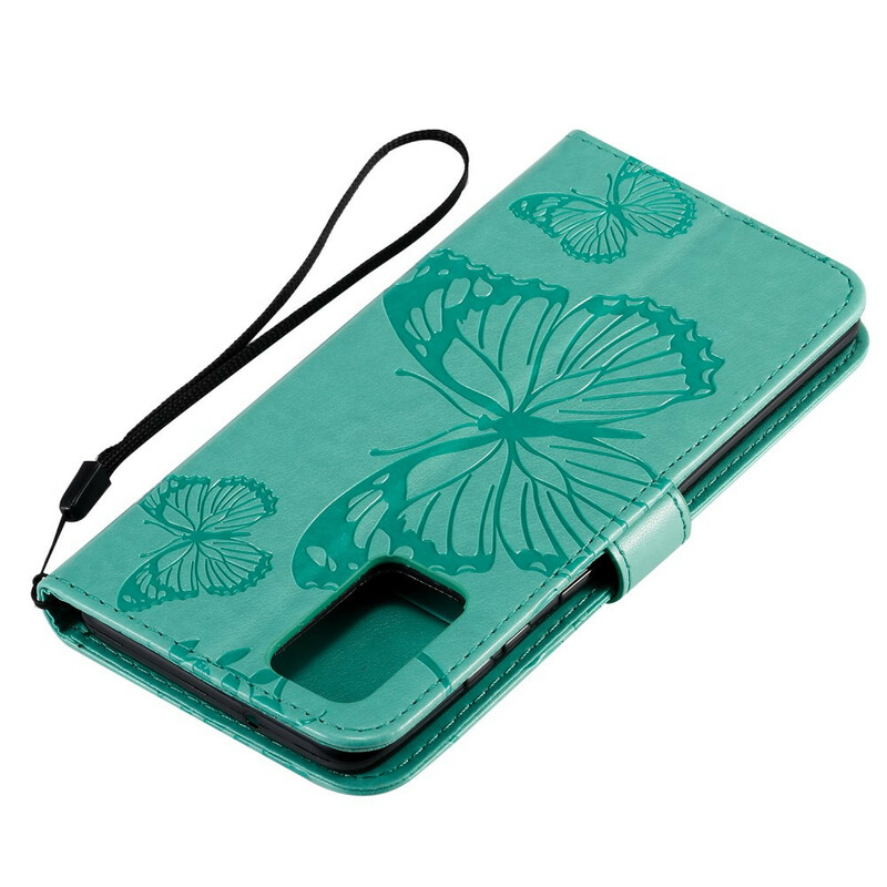Housse Samsung Galaxy S20 Plus Papillons Géants à Lanière