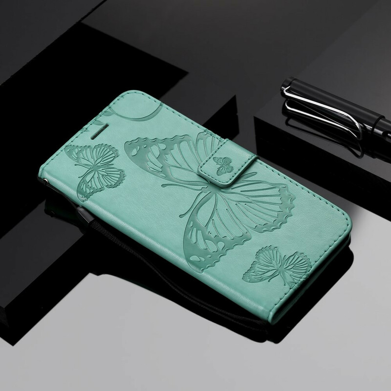 Housse Samsung Galaxy S20 Plus Papillons Géants à Lanière