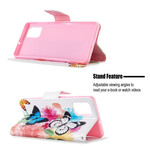 Housse Samsung Galaxy A71 Papillons et Fleurs Peints