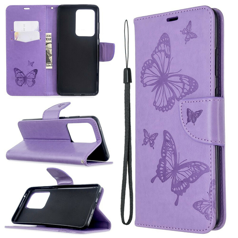Housse Samsung Galaxy S20 Ultra Les Papillons en Vol avec Lanière Housse Samsung Galaxy S20 Ultra Les Papillons en Vol avec Lanière