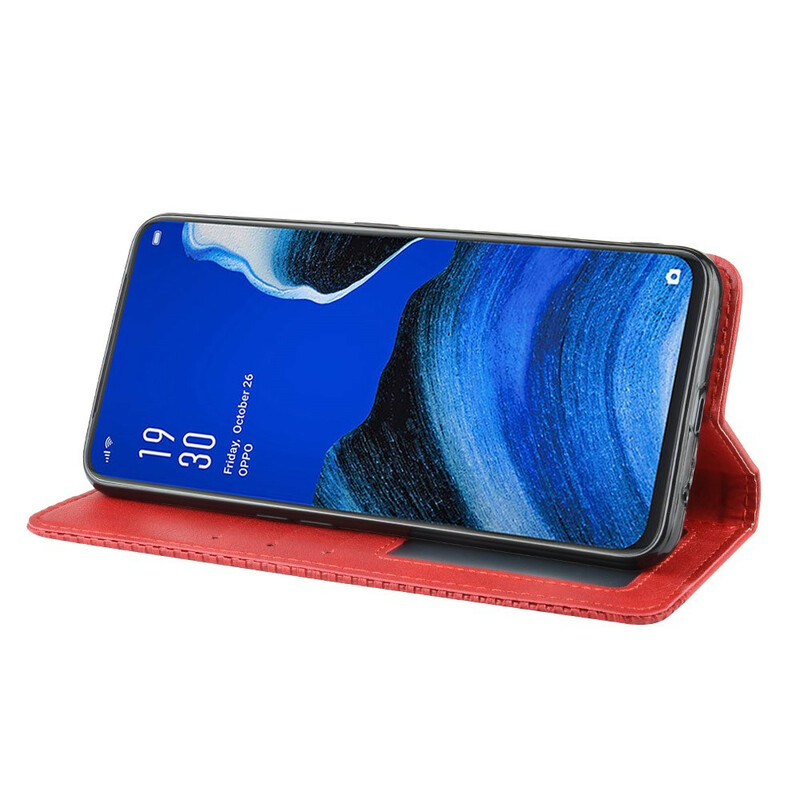 Flip Cover Oppo Reno 2Z Effet Cuir Vintage Stylisé Flip Cover Oppo Reno 2Z Effet Cuir Vintage Stylisé