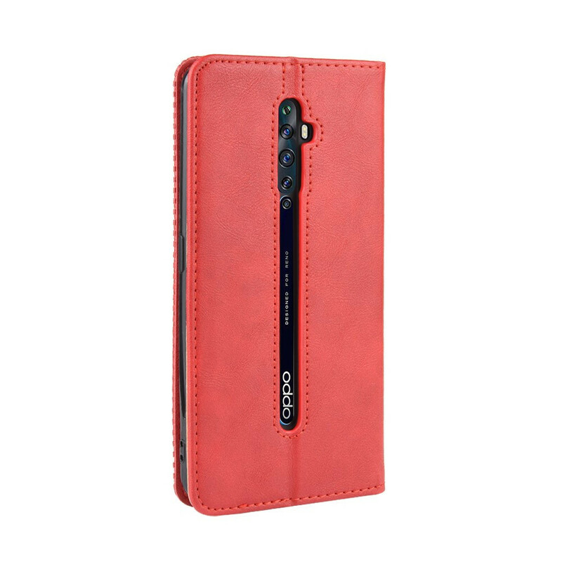 Flip Cover Oppo Reno 2Z Effet Cuir Vintage Stylisé Flip Cover Oppo Reno 2Z Effet Cuir Vintage Stylisé