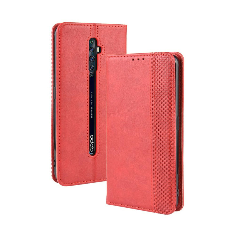 Flip Cover Oppo Reno 2Z Effet Cuir Vintage Stylisé Flip Cover Oppo Reno 2Z Effet Cuir Vintage Stylisé