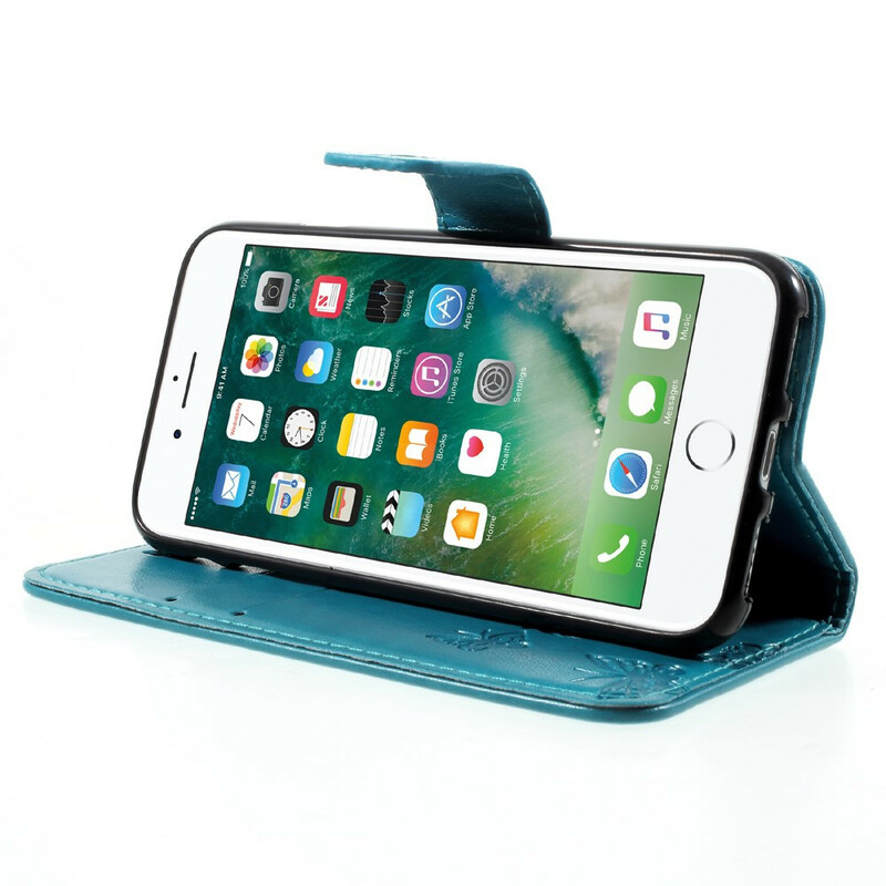 Housse iPhone SE 2 / 8 / 7 Florale à Lanière