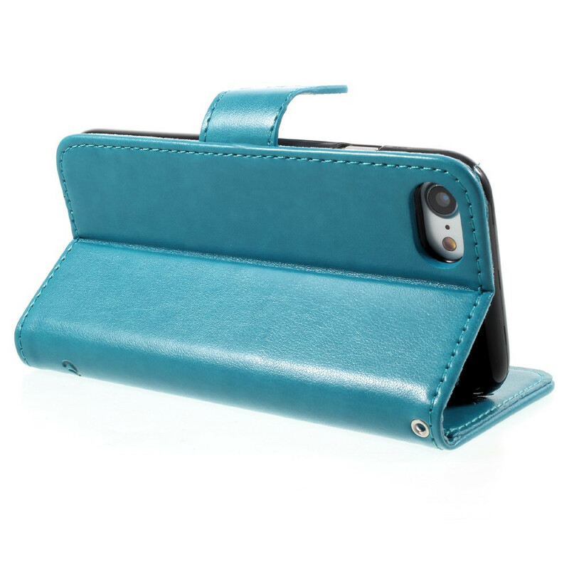 Housse iPhone SE 2 / 8 / 7 Florale à Lanière