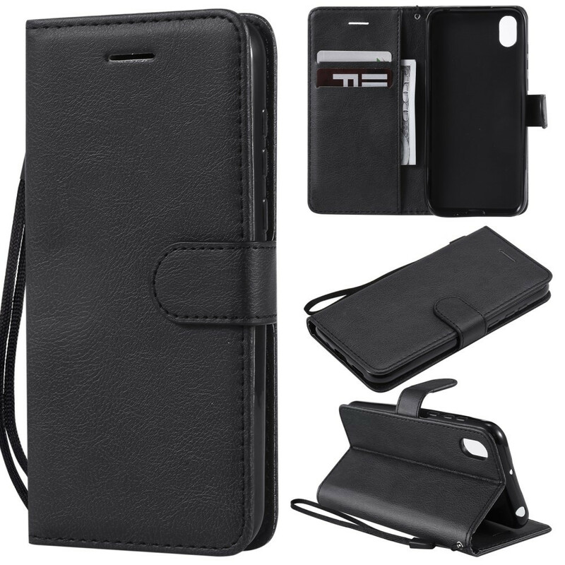 Housse Huawei Y5 2019 / Honor 8S Effet Cuir Couleur à Lanière Housse Huawei Y5 2019 / Honor 8S Effet Cuir Couleur à Lanière