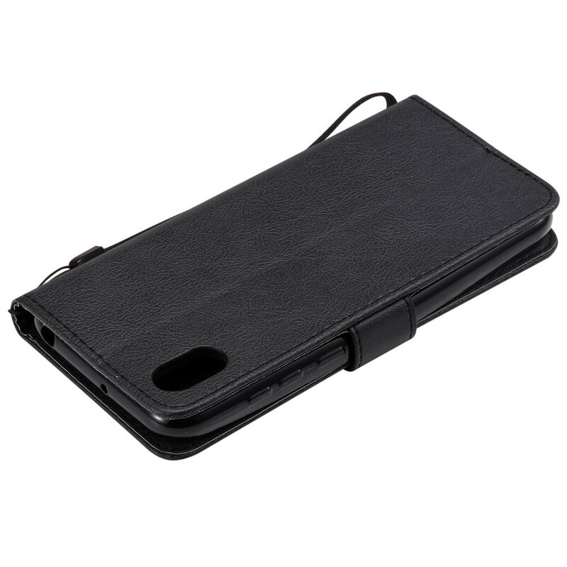 Housse Huawei Y5 2019 / Honor 8S Effet Cuir Couleur à Lanière Housse Huawei Y5 2019 / Honor 8S Effet Cuir Couleur à Lanière