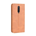 Flip Cover OnePlus 8 Effet Cuir Vintage Stylisé
