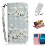 Housse Sony Xperia L4 Branche en Fleurs à Lanière Housse Sony Xperia L4 Branche en Fleurs à Lanière