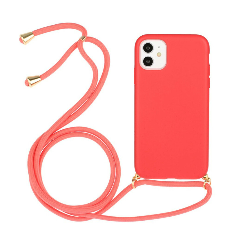Coque iPhone 11 Silicone avec Cordon Coloré