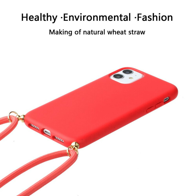 Coque iPhone 11 Silicone avec Cordon Coloré