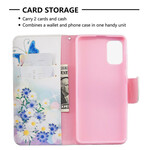 Housse Samsung Galaxy A41 Papillons et Fleurs Peints