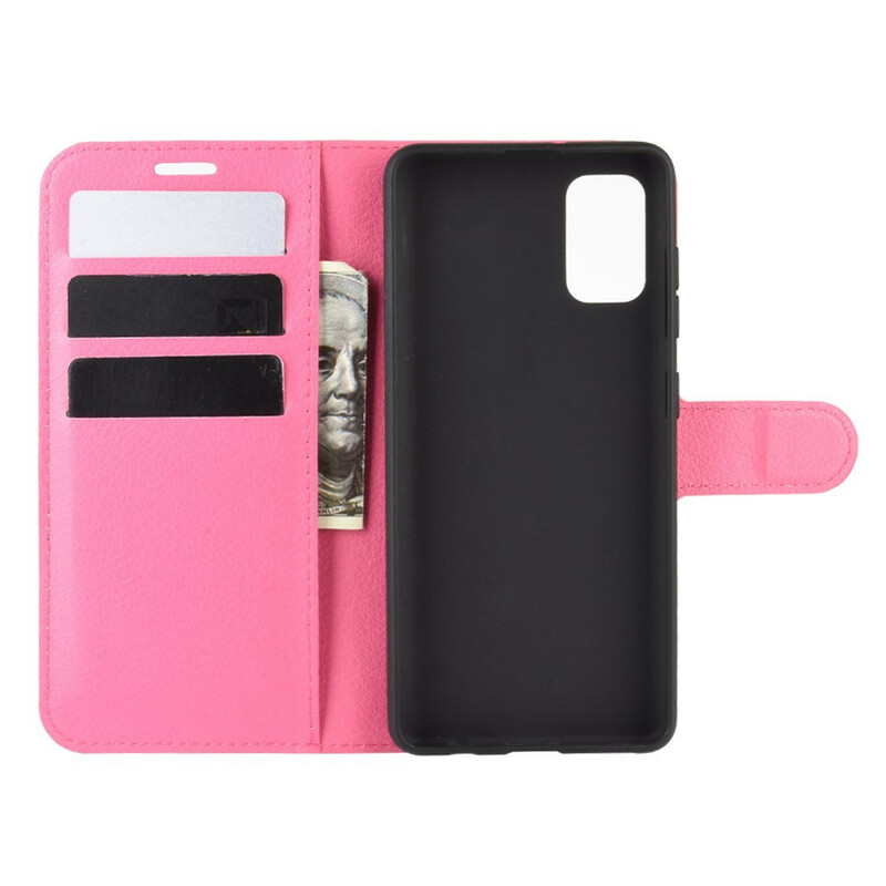 Housse Samsung Galaxy A41 Effet Cuir Litchi Classique Housse Samsung Galaxy A41 Effet Cuir Litchi Classique