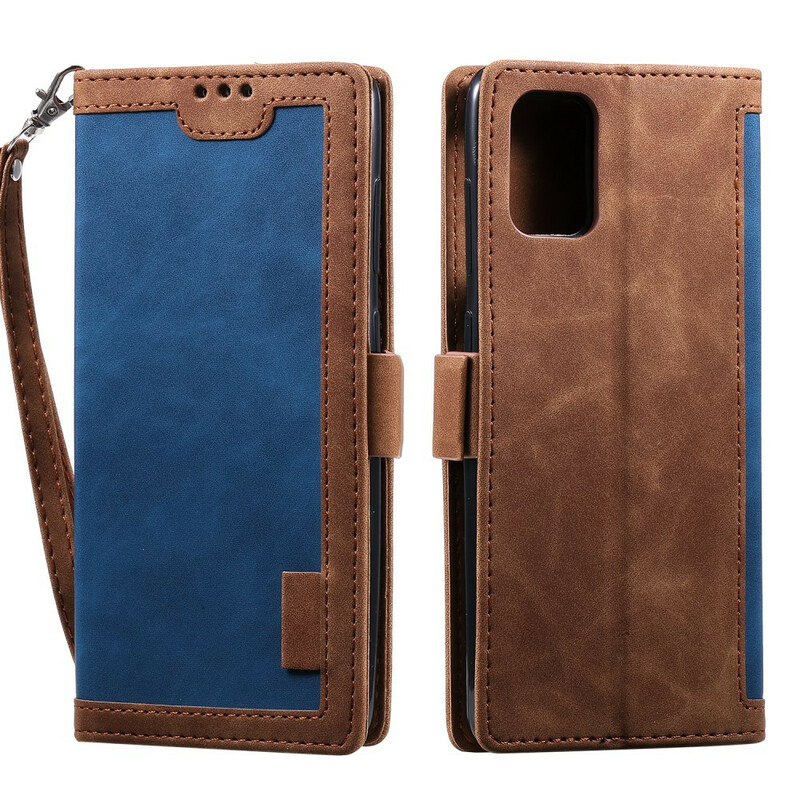 Housse Samsung Galaxy A51 Simili Cuir Bicolore Contours Renforcés Housse Samsung Galaxy A51 Simili Cuir Bicolore Contours Renforcés