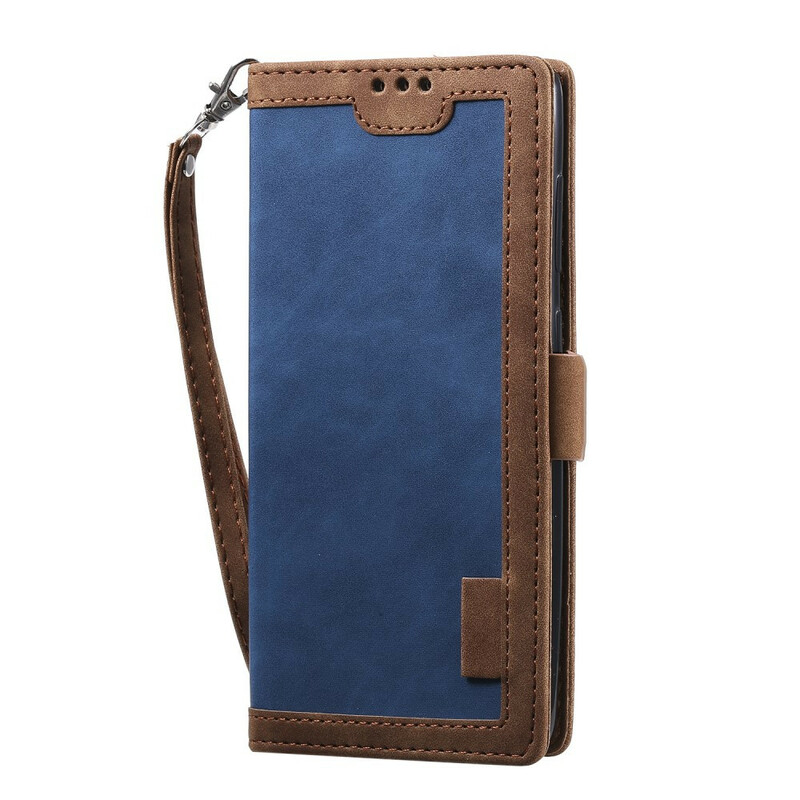 Housse Samsung Galaxy A51 Simili Cuir Bicolore Contours Renforcés Housse Samsung Galaxy A51 Simili Cuir Bicolore Contours Renforcés