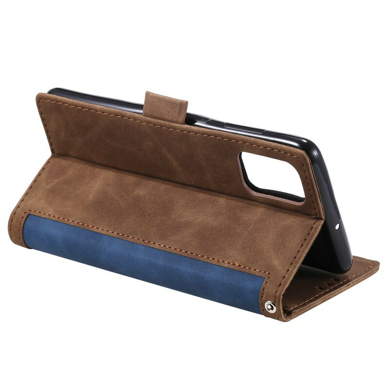 Housse Samsung Galaxy A51 Simili Cuir Bicolore Contours Renforcés Housse Samsung Galaxy A51 Simili Cuir Bicolore Contours Renforcés