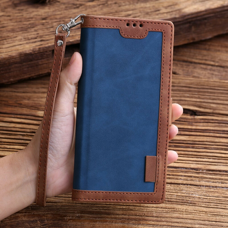 Housse Samsung Galaxy A51 Simili Cuir Bicolore Contours Renforcés Housse Samsung Galaxy A51 Simili Cuir Bicolore Contours Renforcés