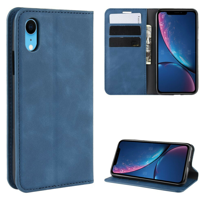 Flip Cover iPhone XR Effet Cuir Douceur Flip Cover iPhone XR Effet Cuir Douceur