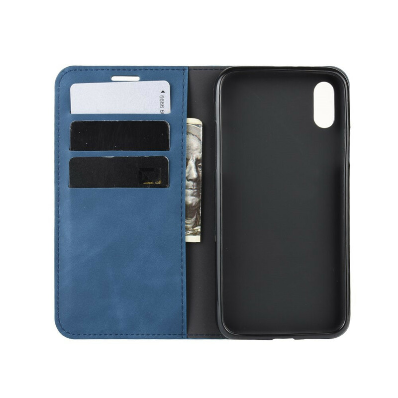 Flip Cover iPhone XR Effet Cuir Douceur Flip Cover iPhone XR Effet Cuir Douceur