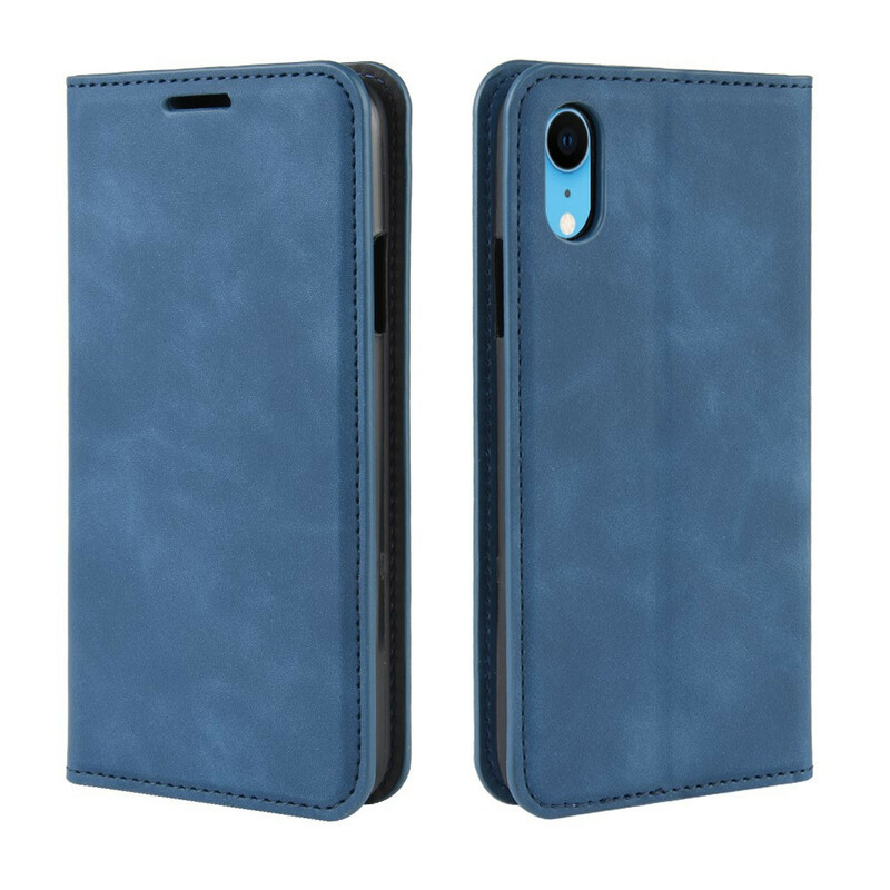 Flip Cover iPhone XR Effet Cuir Douceur Flip Cover iPhone XR Effet Cuir Douceur