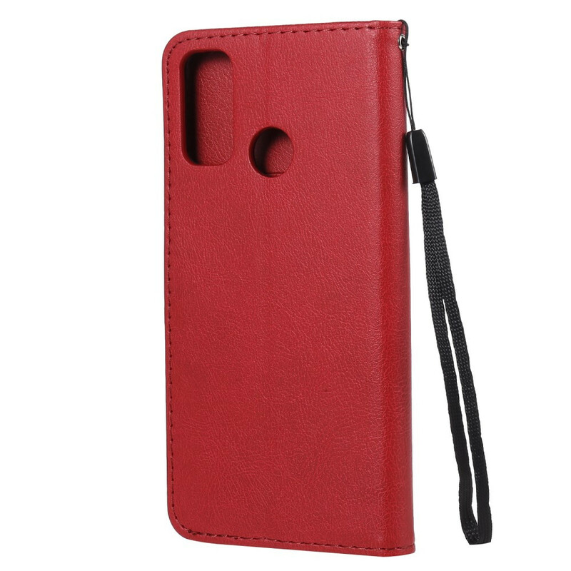 Housse Huawei P Smart 2020 Effet Cuir à Lanière