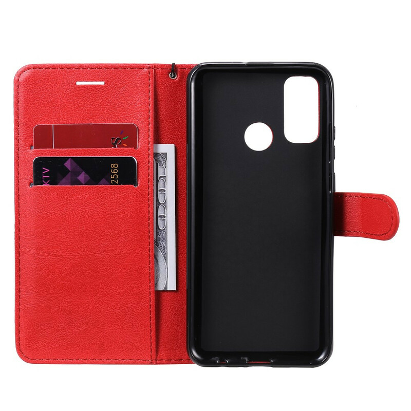 Housse Huawei P Smart 2020 Effet Cuir à Lanière