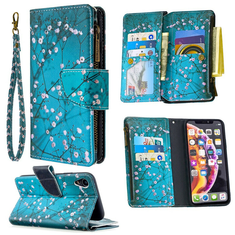Housse iPhone XR Poche Zippée Arbre Housse iPhone XR Poche Zippée Arbre