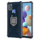 Coque Samsung Galaxy A21s Ring et Fibre Carbone Coque Samsung Galaxy A21s Ring et Fibre Carbone