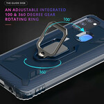 Coque Samsung Galaxy A21s Ring et Fibre Carbone Coque Samsung Galaxy A21s Ring et Fibre Carbone