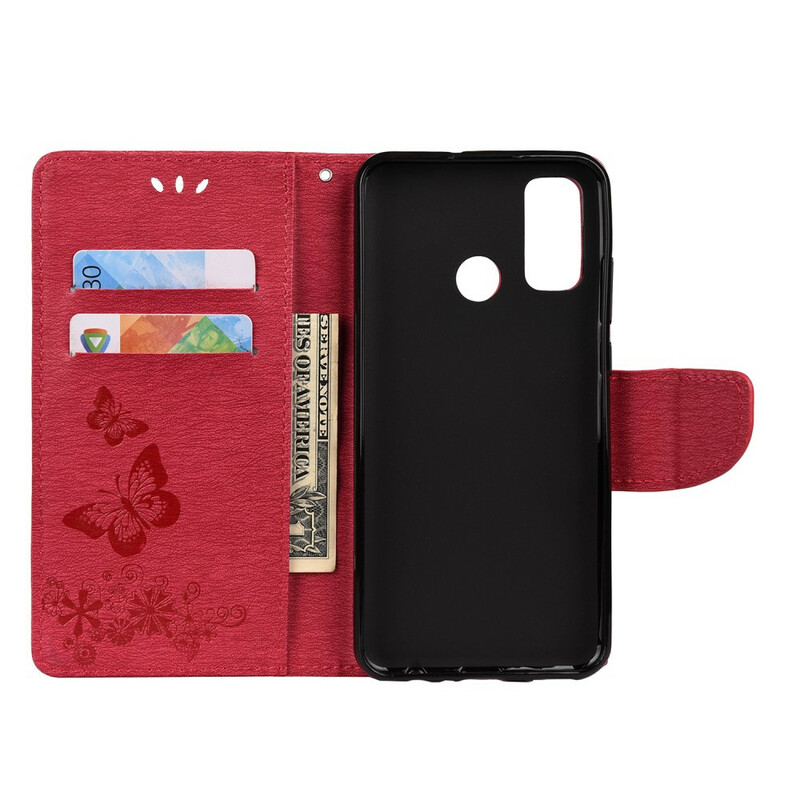 Housse Huawei P smart 2020 Splendides Papillons à Lanière Housse Huawei P smart 2020 Splendides Papillons à Lanière