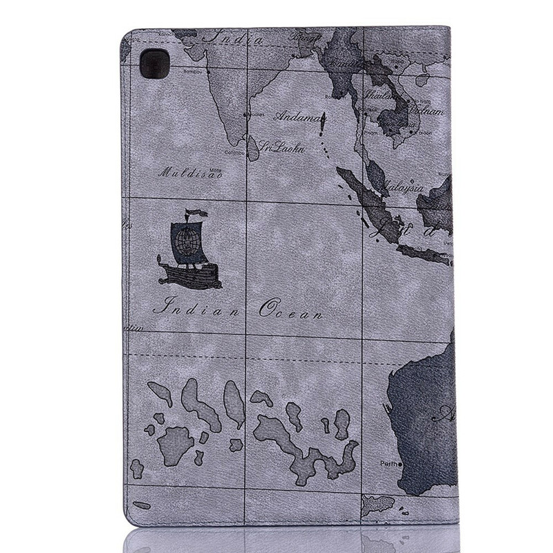 Étui Samsung Galaxy Tab S6 Lite Carte Vintage Étui Samsung Galaxy Tab S6 Lite Carte Vintage
