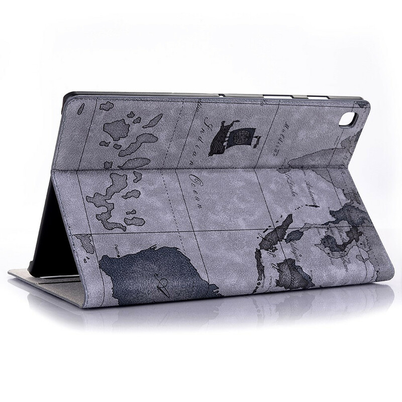 Étui Samsung Galaxy Tab S6 Lite Carte Vintage Étui Samsung Galaxy Tab S6 Lite Carte Vintage