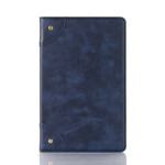 Étui Samsung Galaxy Tab S6 Lite Simili Cuir Vintage Rivets Étui Samsung Galaxy Tab S6 Lite Simili Cuir Vintage Rivets