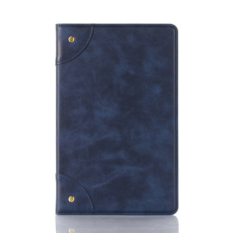 Étui Samsung Galaxy Tab S6 Lite Simili Cuir Vintage Rivets Étui Samsung Galaxy Tab S6 Lite Simili Cuir Vintage Rivets