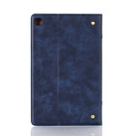 Étui Samsung Galaxy Tab S6 Lite Simili Cuir Vintage Rivets Étui Samsung Galaxy Tab S6 Lite Simili Cuir Vintage Rivets