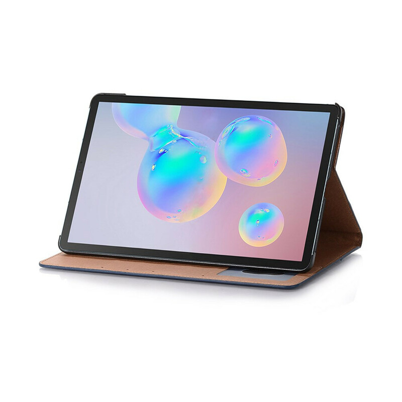Étui Samsung Galaxy Tab S6 Lite Simili Cuir Vintage Rivets Étui Samsung Galaxy Tab S6 Lite Simili Cuir Vintage Rivets