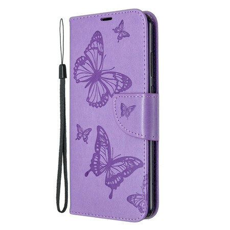 Housse Huawei Y6p Papillons et Rabat Oblique