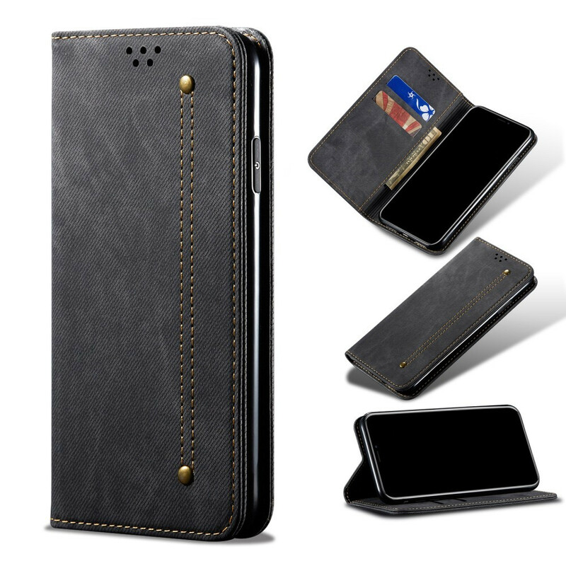 Flip Cover Oppo A72 Simili Cuir Texture Jeans Flip Cover Oppo A72 Simili Cuir Texture Jeans