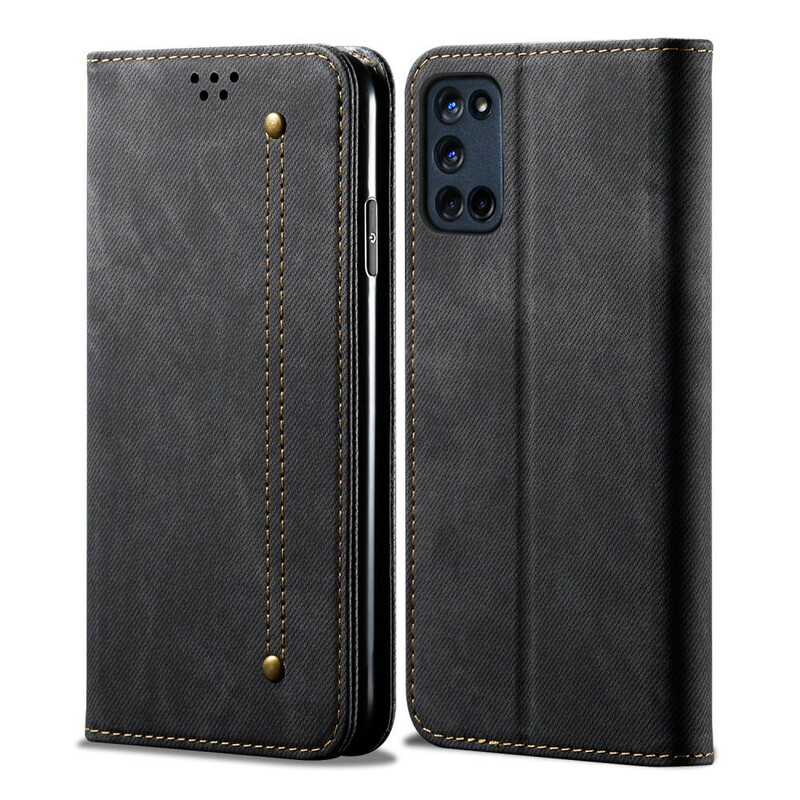 Flip Cover Oppo A72 Simili Cuir Texture Jeans Flip Cover Oppo A72 Simili Cuir Texture Jeans