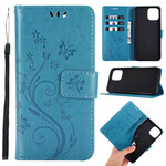 Housse iPhone 12 Pro Max Papillons et Fleurs Lanière