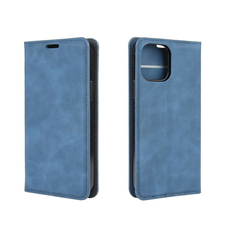 Flip Cover iPhone 12 Max / 12 Pro Effet Cuir Douceur