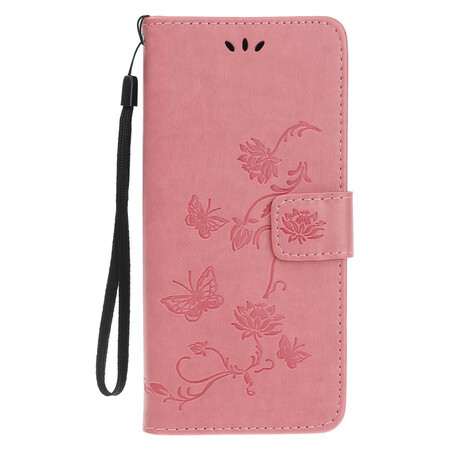 Housse iPhone 12 Max / 12 Pro Florale à Lanière
