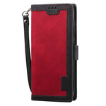 Housse Xaiomi Redmi 9 Simili Cuir Bicolore Contours Renforcés