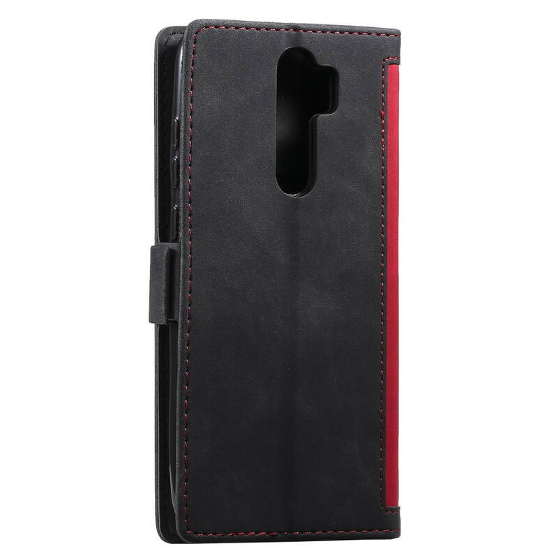 Housse Xaiomi Redmi 9 Simili Cuir Bicolore Contours Renforcés