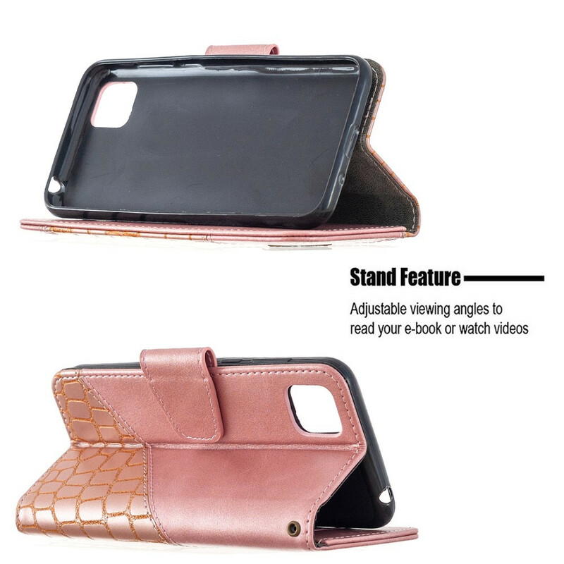 Housse Huawei Y5p Effet Peau de Crocodile Classique