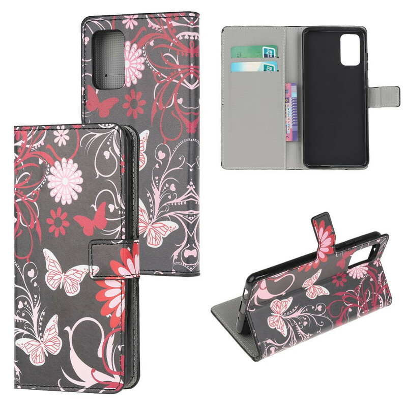 Housse Samsung Galaxy S20 FE Papillons et Fleurs