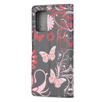 Housse Samsung Galaxy S20 FE Papillons et Fleurs