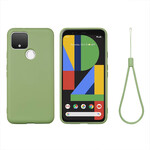 Coque Google Pixel 4A 5G Conception Silicone Liquide avec Lanière